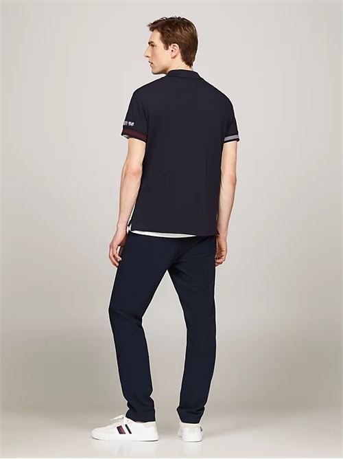 flag cuff slim polo TOMMY HILFIGER | MW0MW34780DW5